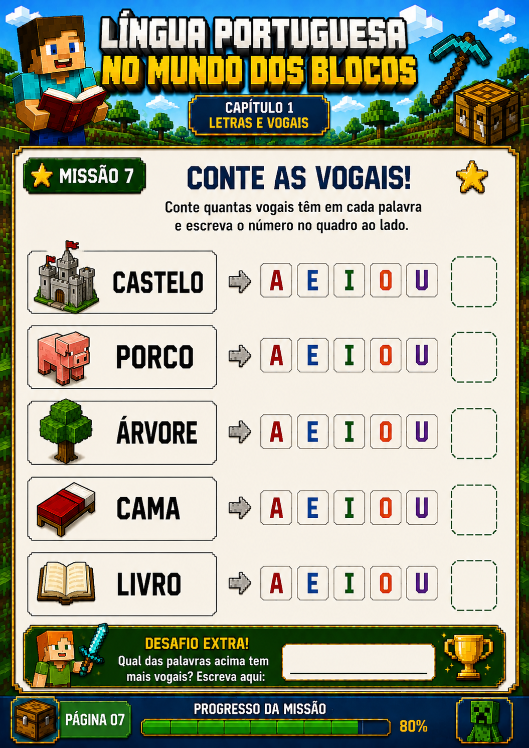 Missão 7 — Conte as Vogais